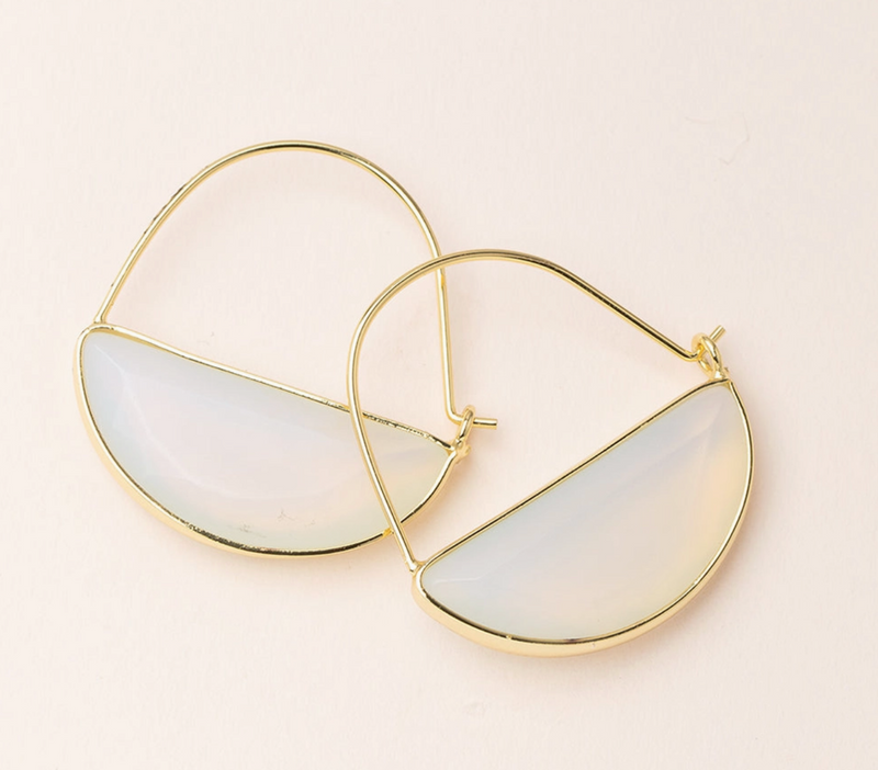 Opalite Prism Hoop Earring