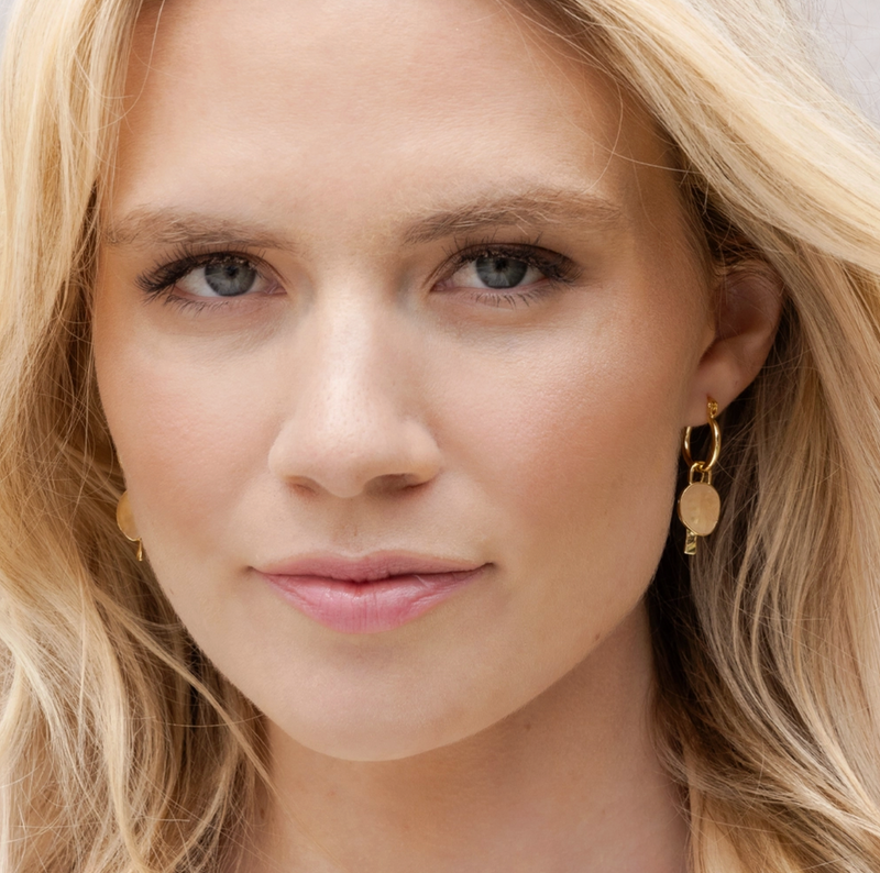 Rose Quartz Interchangeable Charm Earring