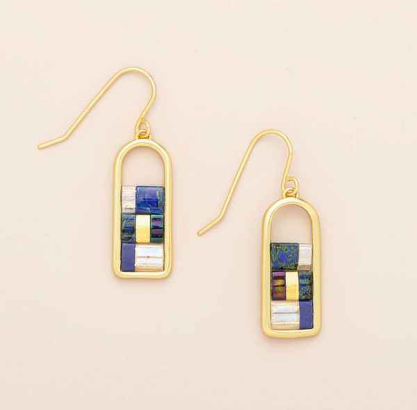 Good Karma Indigo Frame Earring