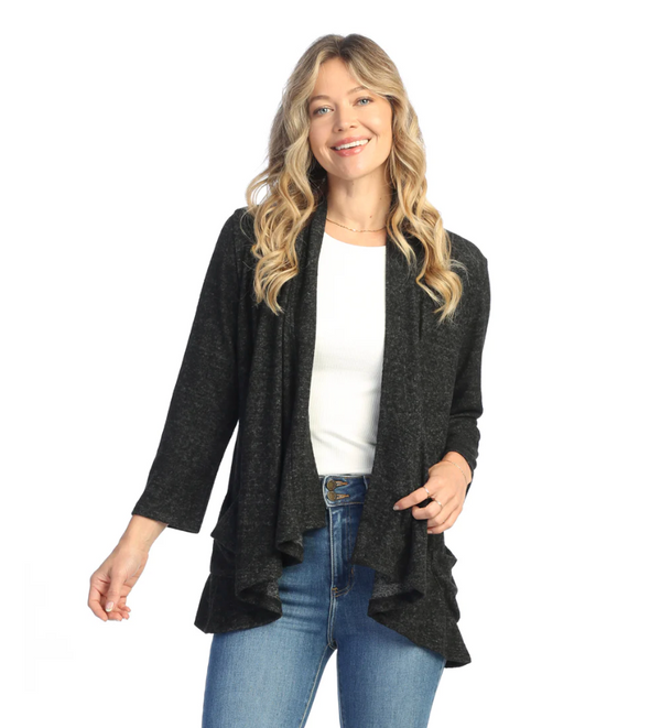 Black Draped Cardigan