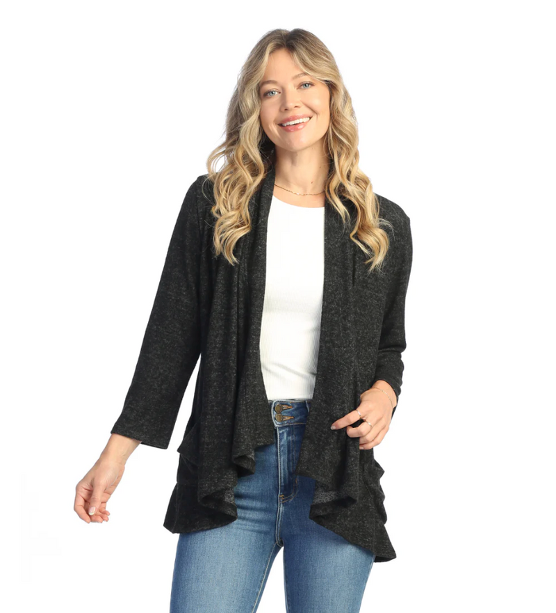 Black Draped Cardigan