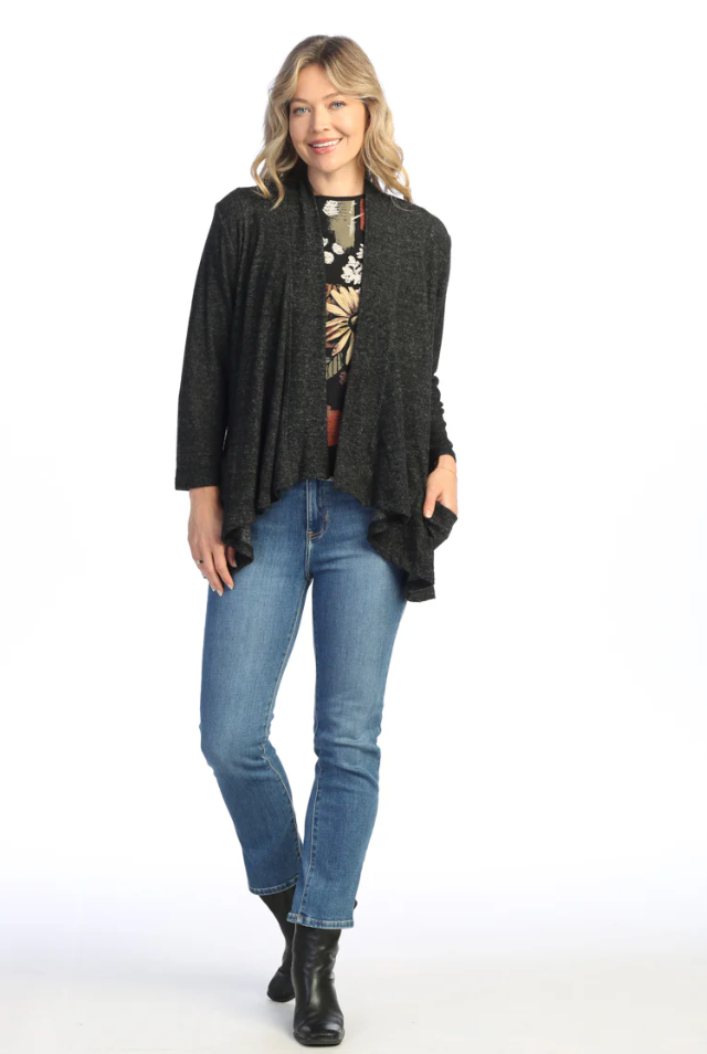 Black Draped Cardigan