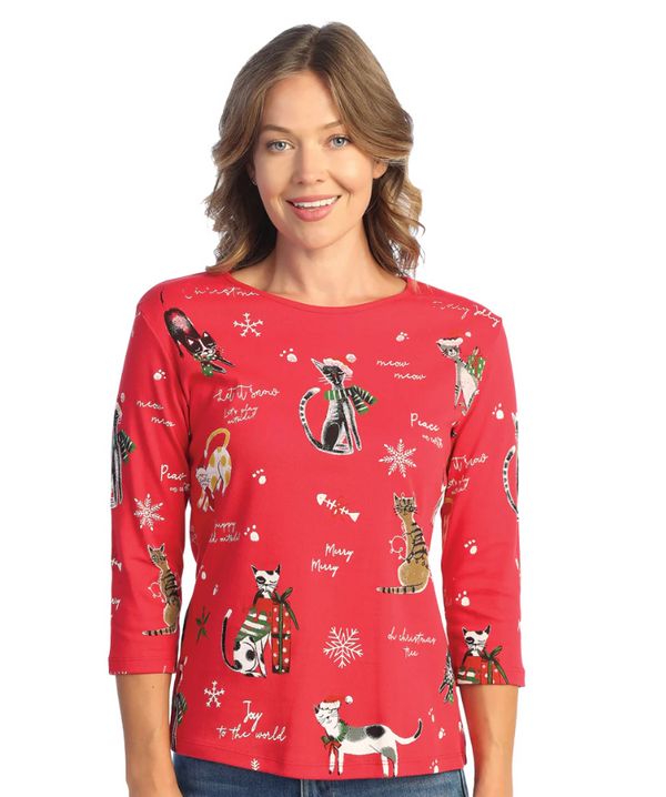 Meow Christmas Cotton Top