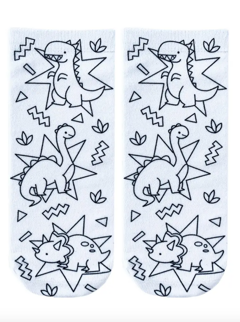 Dinosaurs Diy Coloring Kit Socks