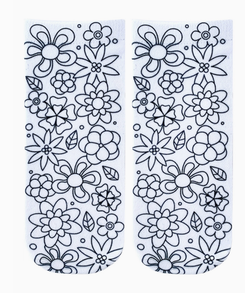 Flower Garden Diy Coloring Kit Socks