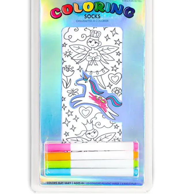 Fairy Princesses Diy Coloring Kit Socks