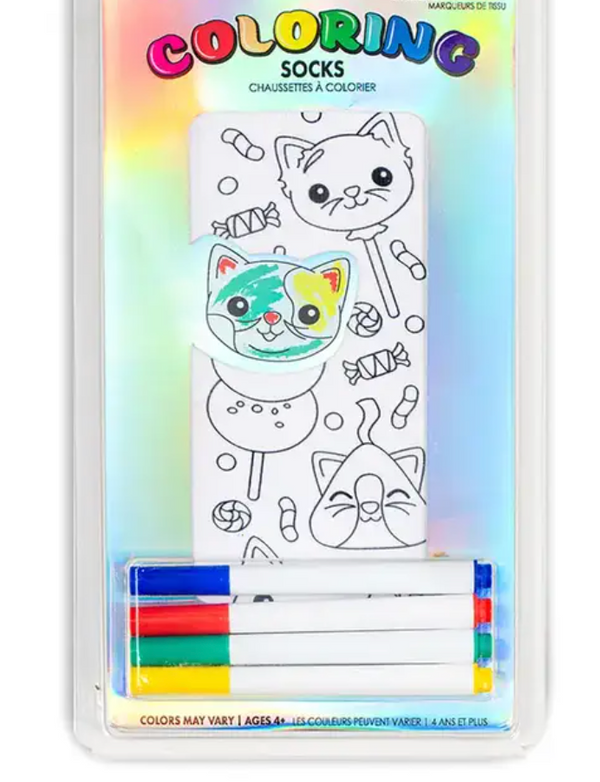 Candy Cats Diy Coloring Kit Socks