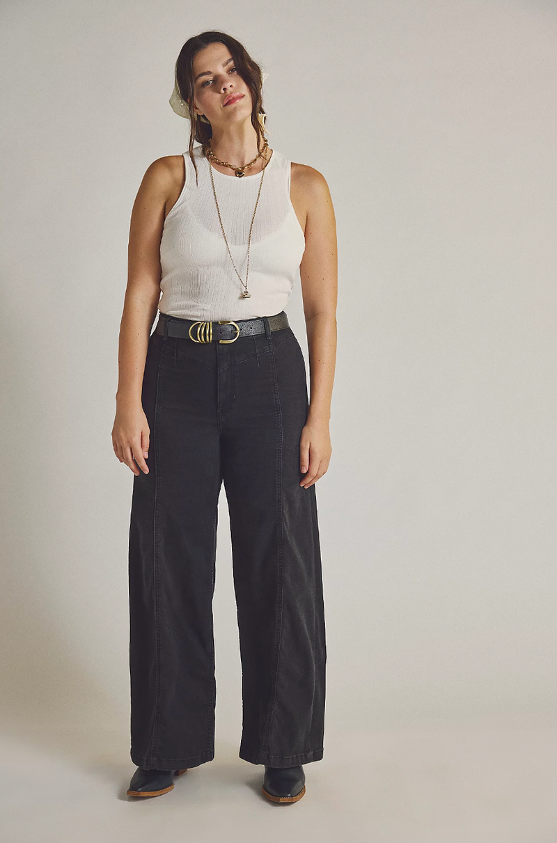 Black Libre Wide-Leg Jeans