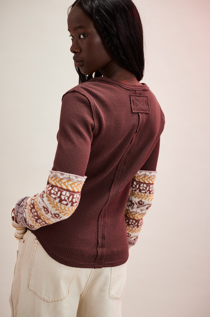 Chocolate All In Cuff Top