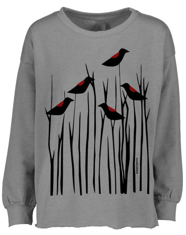 Red Wing Blackbird Drop Shoulder Crew Top