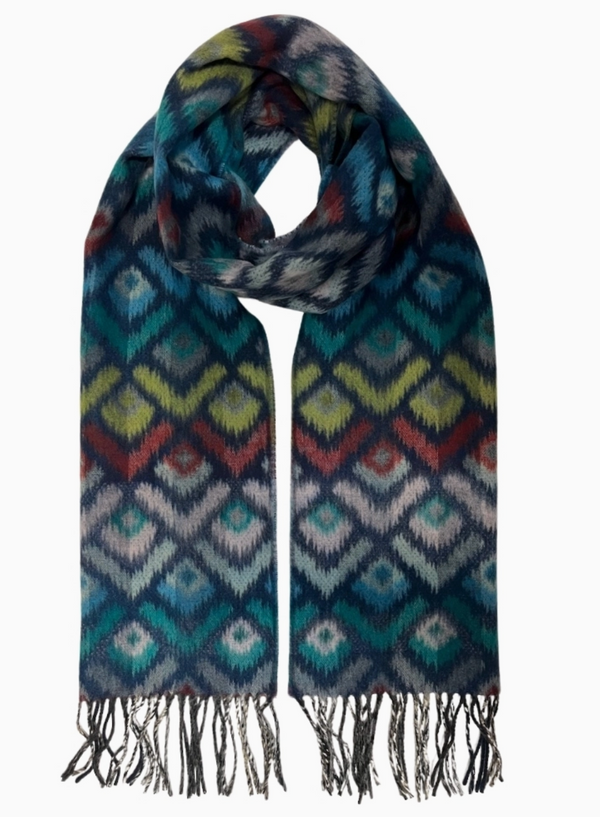Peacock Feathers Blue Cashmink Scarf