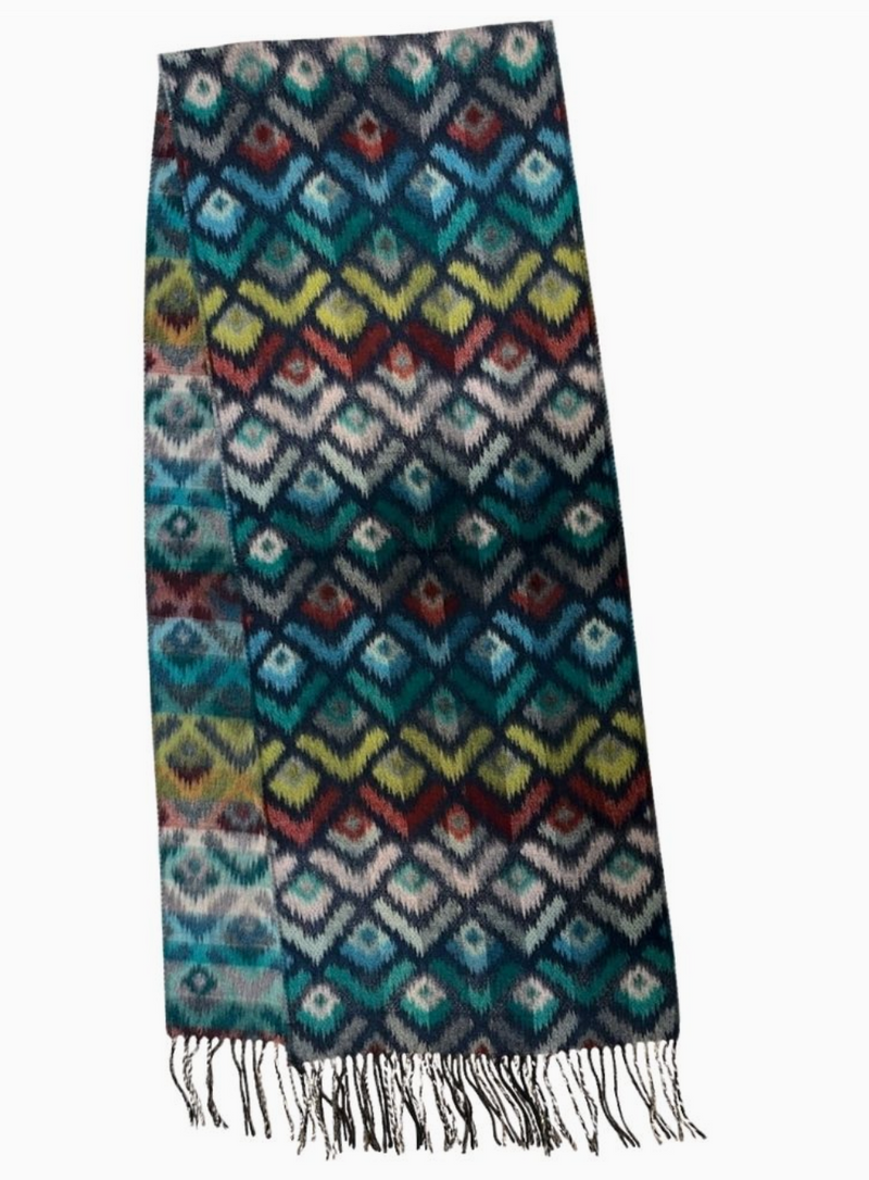 Peacock Feathers Blue Cashmink Scarf