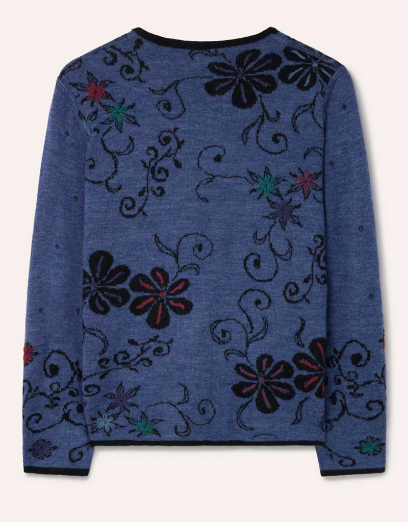 Denim Reversible Alpaca Cardigan