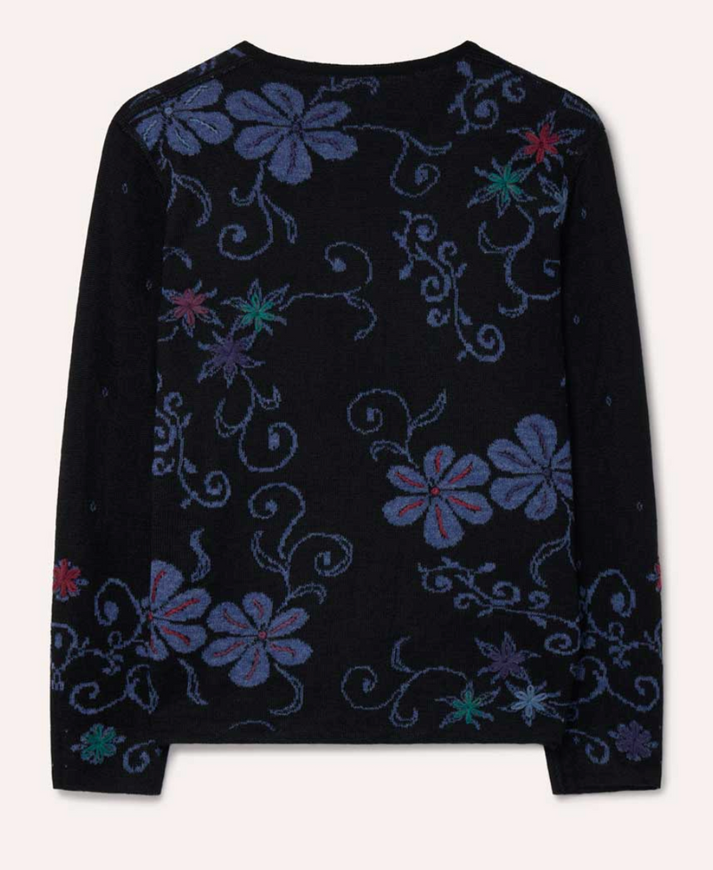 Denim Reversible Alpaca Cardigan