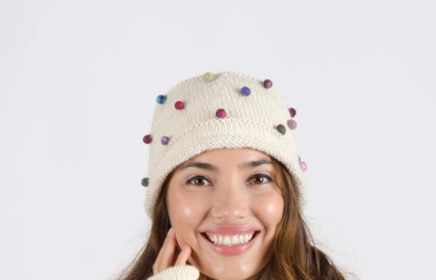 White Sugar Dot Hat