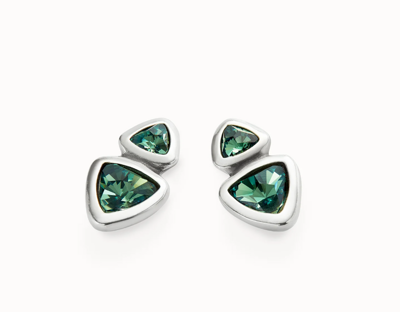 Green Crystals Drop Earring