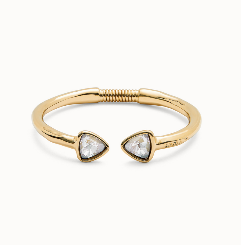 Gold Multi Crystal Cuff Bracelet