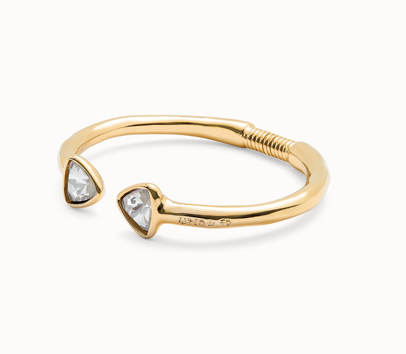 Gold Multi Crystal Cuff Bracelet