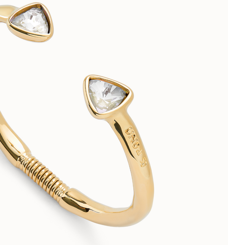 Gold Multi Crystal Cuff Bracelet