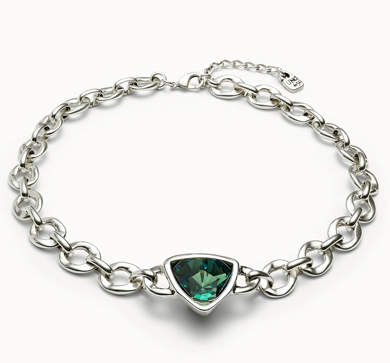 Green Crystal Link Necklace