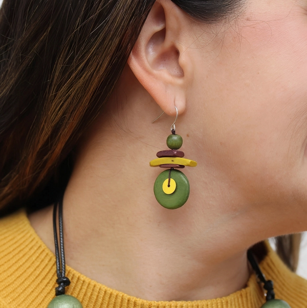 Assuta Olive Drop Earring