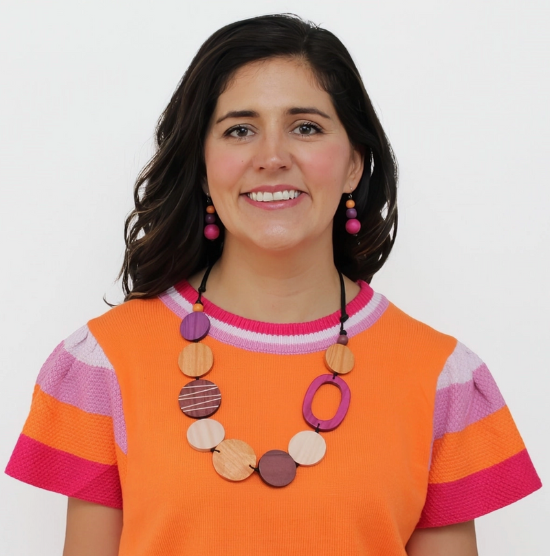 Parker Spice Round Bead Wood Necklace