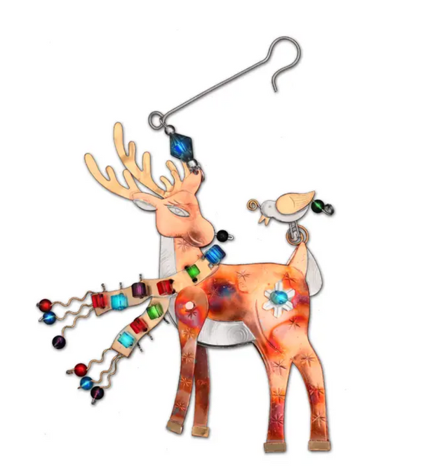 Vixen Reindeer Metal Ornament