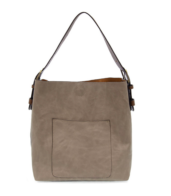 Heathered Grey 2pc Hobo Handbag