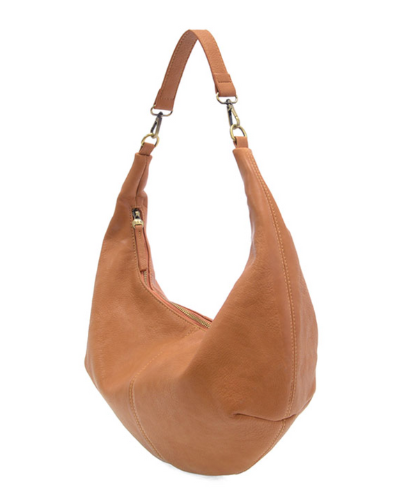 Golden Slouchy Crescent Shoulder Crossbody Bag