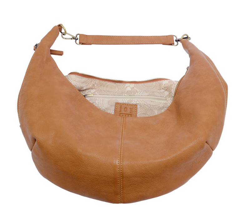 Golden Slouchy Crescent Shoulder Crossbody Bag