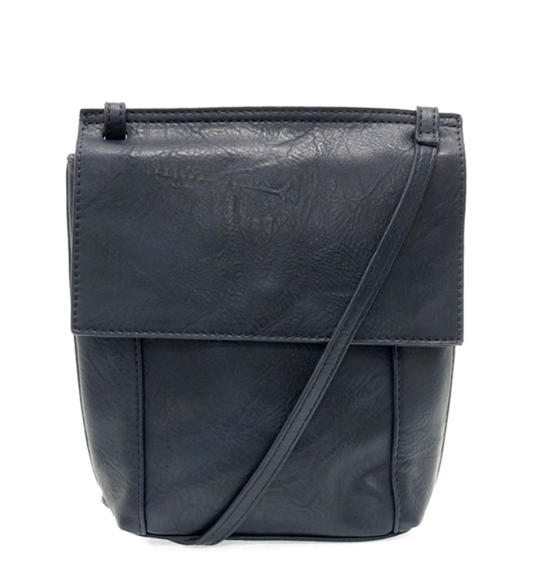 Navy Front Flap Crossbody Bag