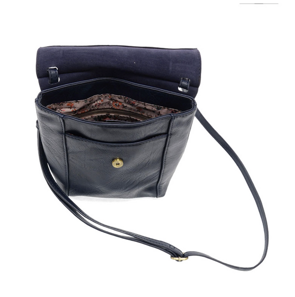 Navy Front Flap Crossbody Bag