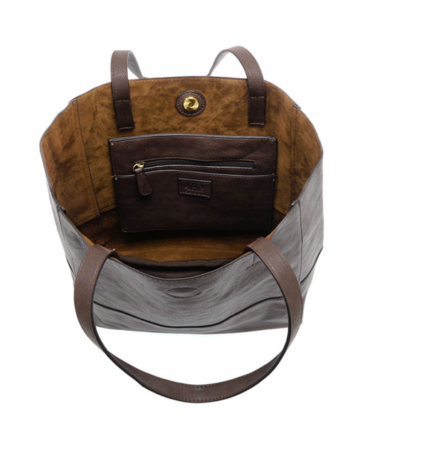 Espresso Raw Edge Tote