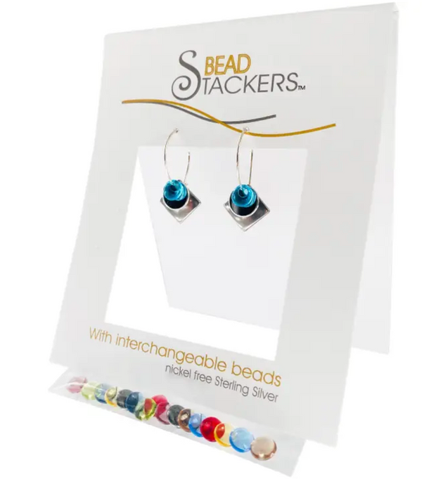 Glass Dangle Interchangeable Bead Earring