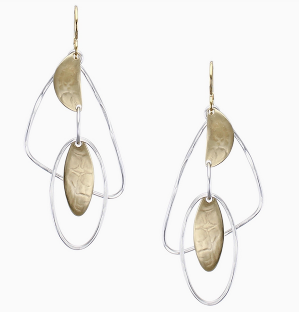 Oval and Semi-Circles Earring