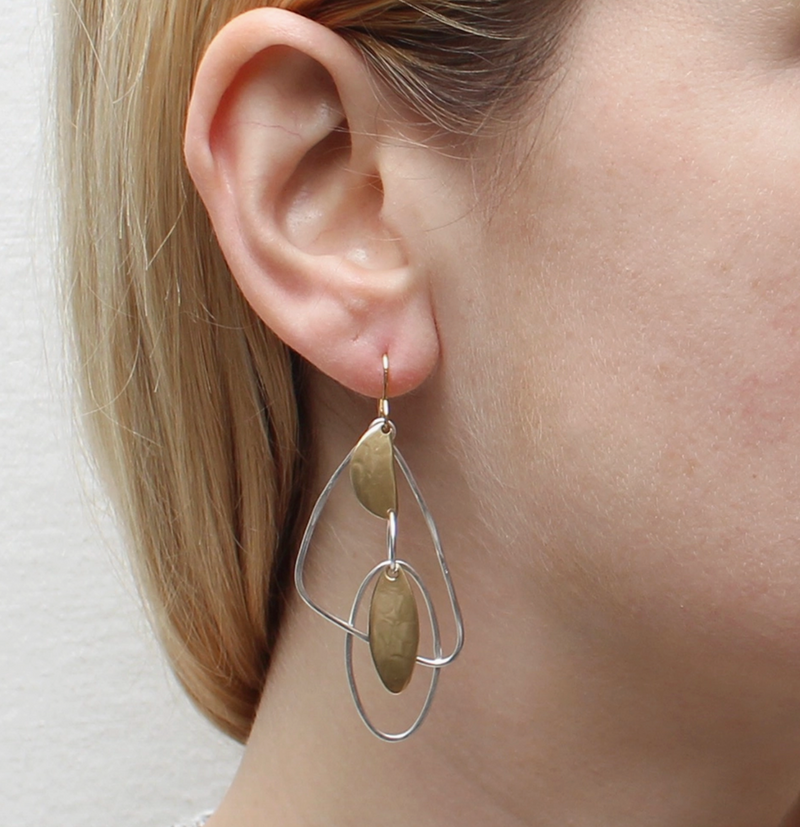 Oval and Semi-Circles Earring
