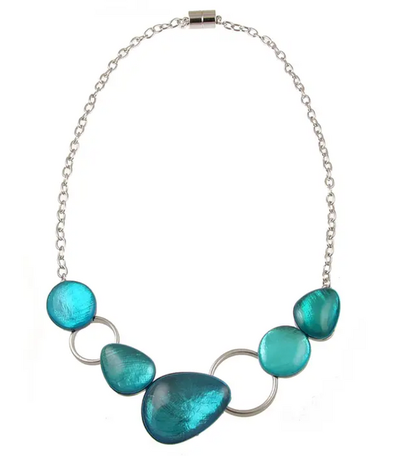 Coastal Tide Resin Necklace