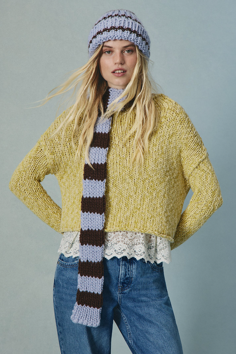 Mango Mint Roll Neck Sweater