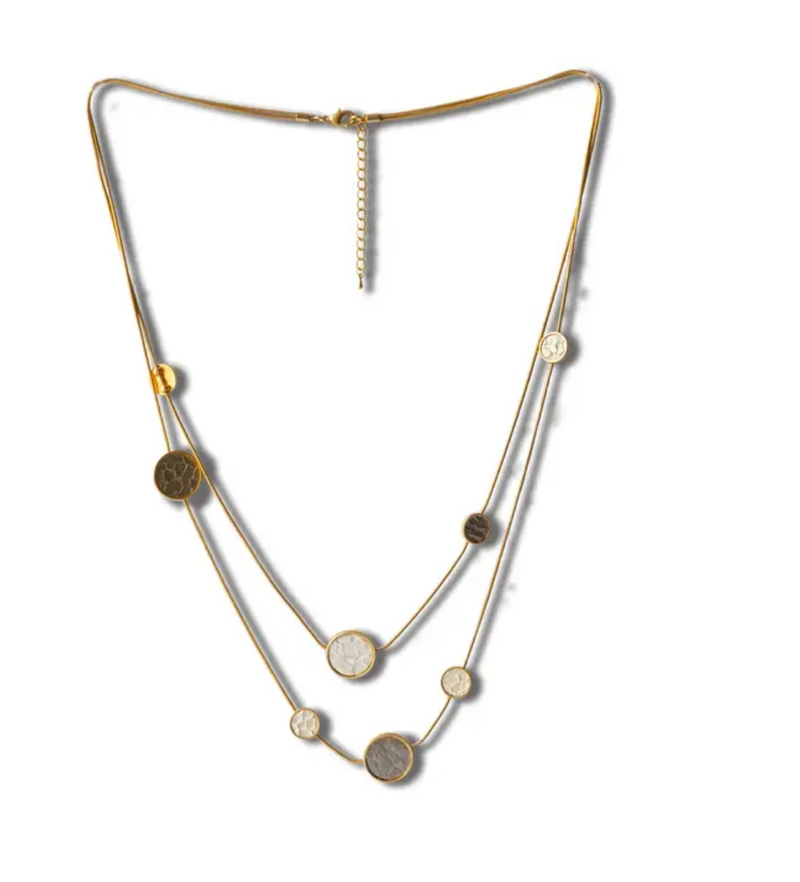 Gold Scattered Pebbles Necklace