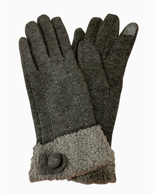 Black & Grey Touch Screen Gloves