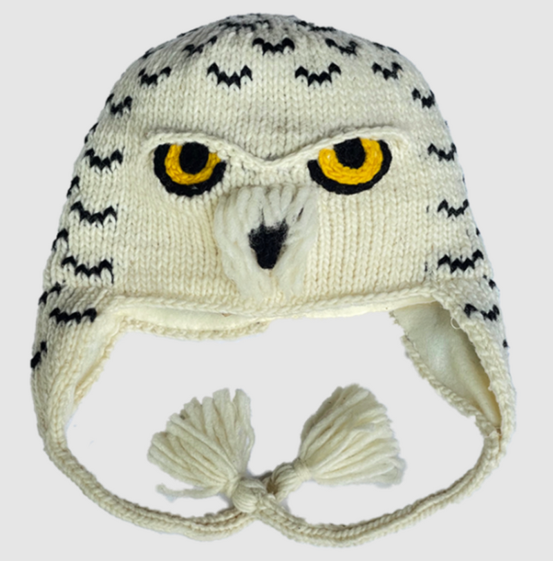 Youth Snowy Owl Wool Hat