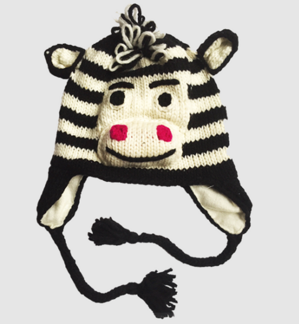 Youth Zebra Wool Hat