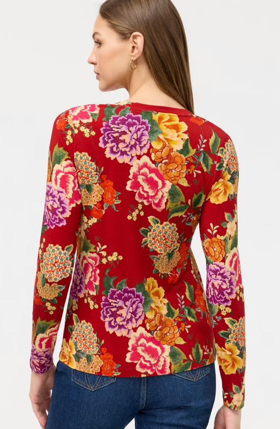 Ryuu Flower V-Neck Top