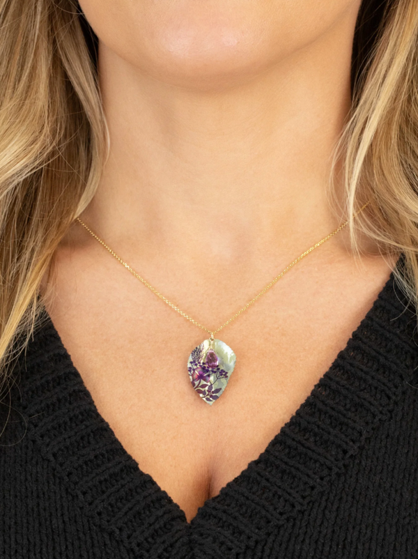 Sage Blooming Elm Necklace