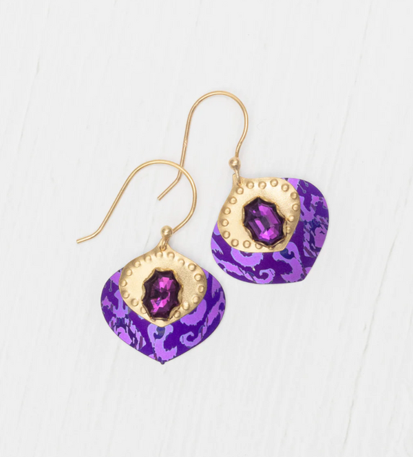 Purple Arabella Earring
