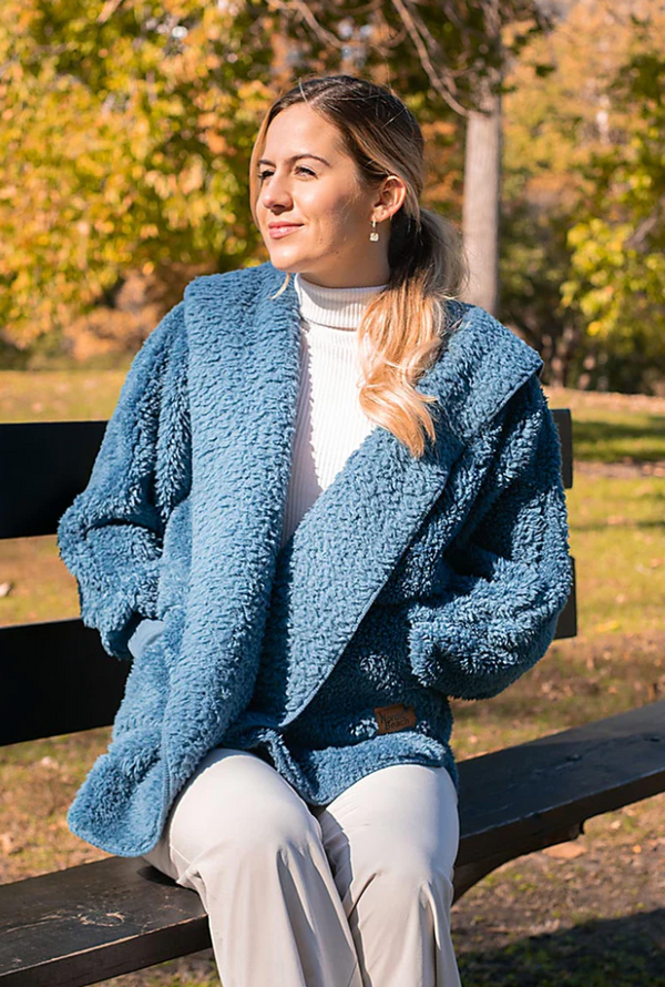 Blue Denim Fleece Wrap