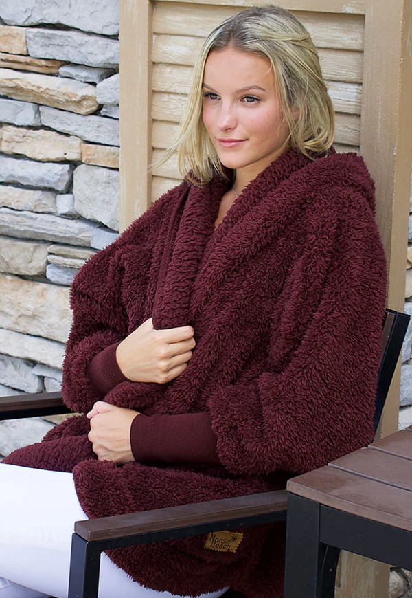 Chocolate Cherry Fleece Wrap