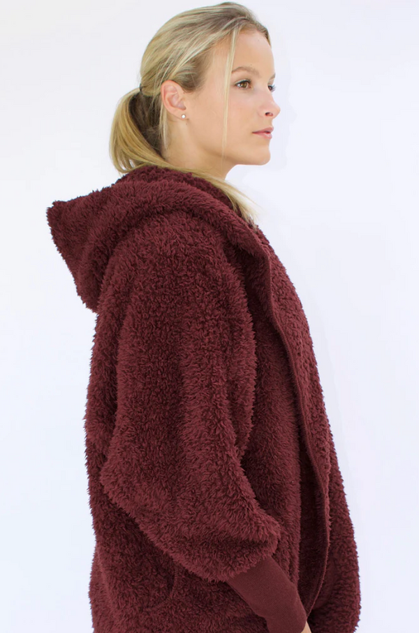 Chocolate Cherry Fleece Wrap