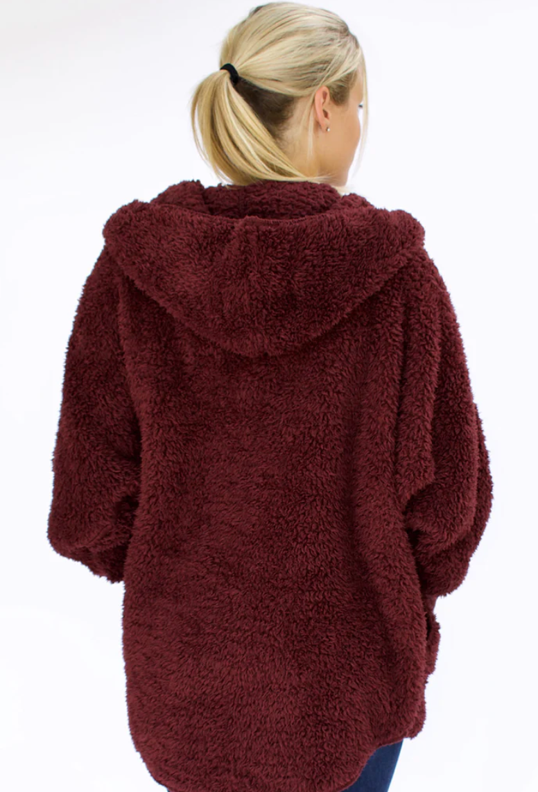 Chocolate Cherry Fleece Wrap