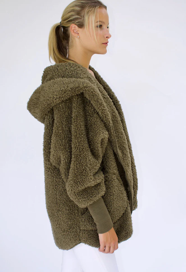 Olive Fleece Wrap